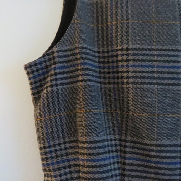 SEA NEW YORK Wool Blend Plaid Dark Academia Shift Dress Officecore - Size US 0 - Picture 4 of 16